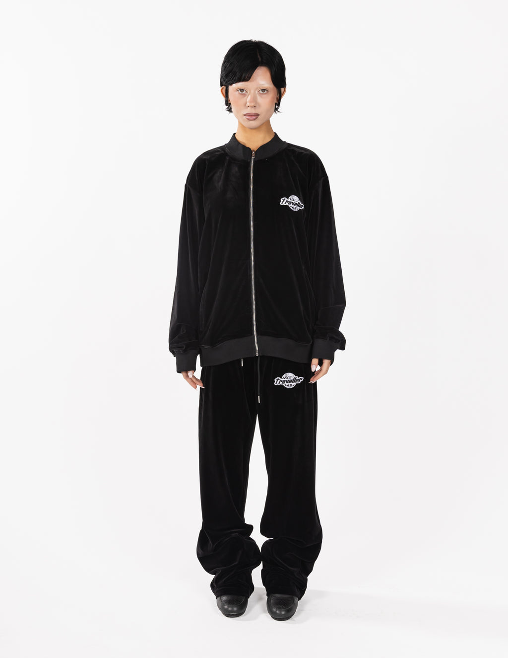 Traveller Velour Pants Black