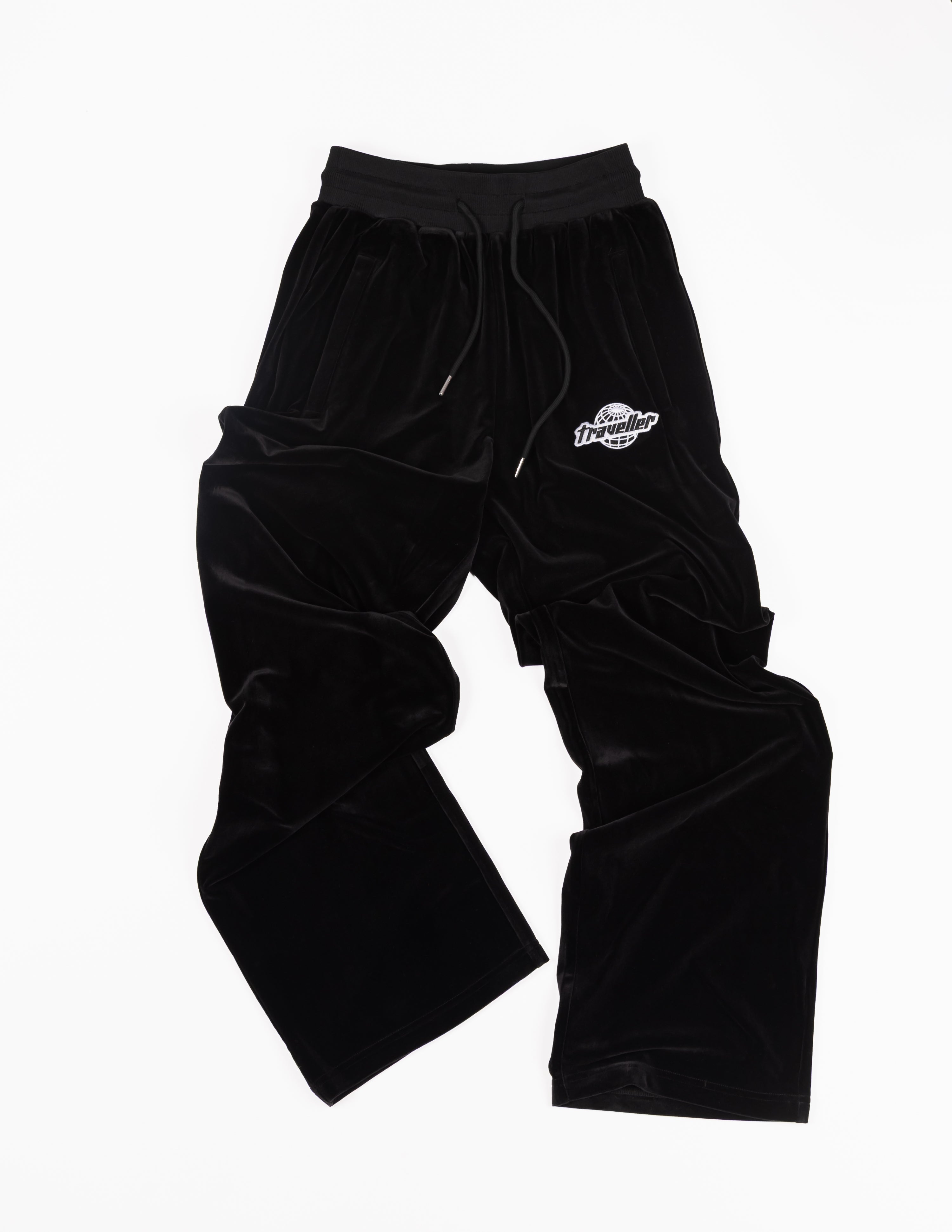 Traveller Velour Pants Black