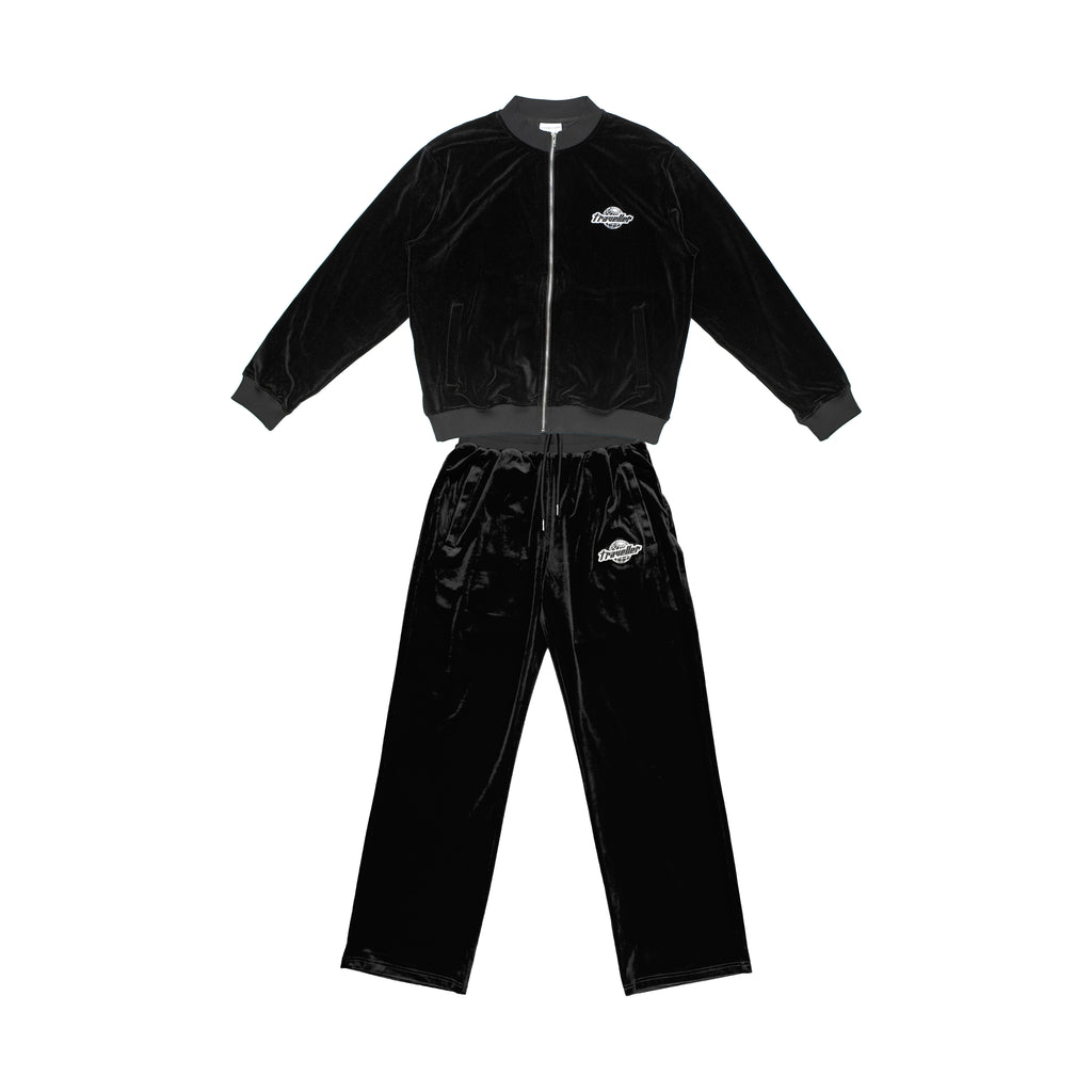 Traveller Velour Tracksuit Bundle Black