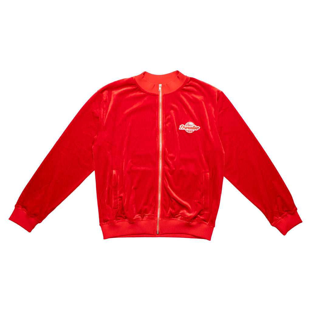 Traveller Velour Top Red
